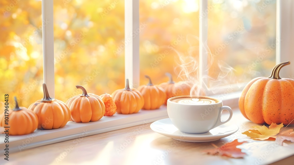 Autumn Coffee Window Autumn Coffee Window