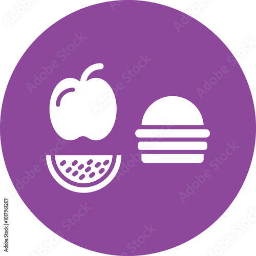 Foods glyph circle icon