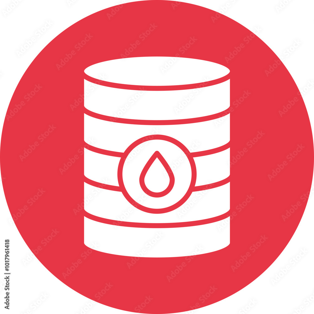 Barrel glyph circle icon Barrel glyph circle icon
