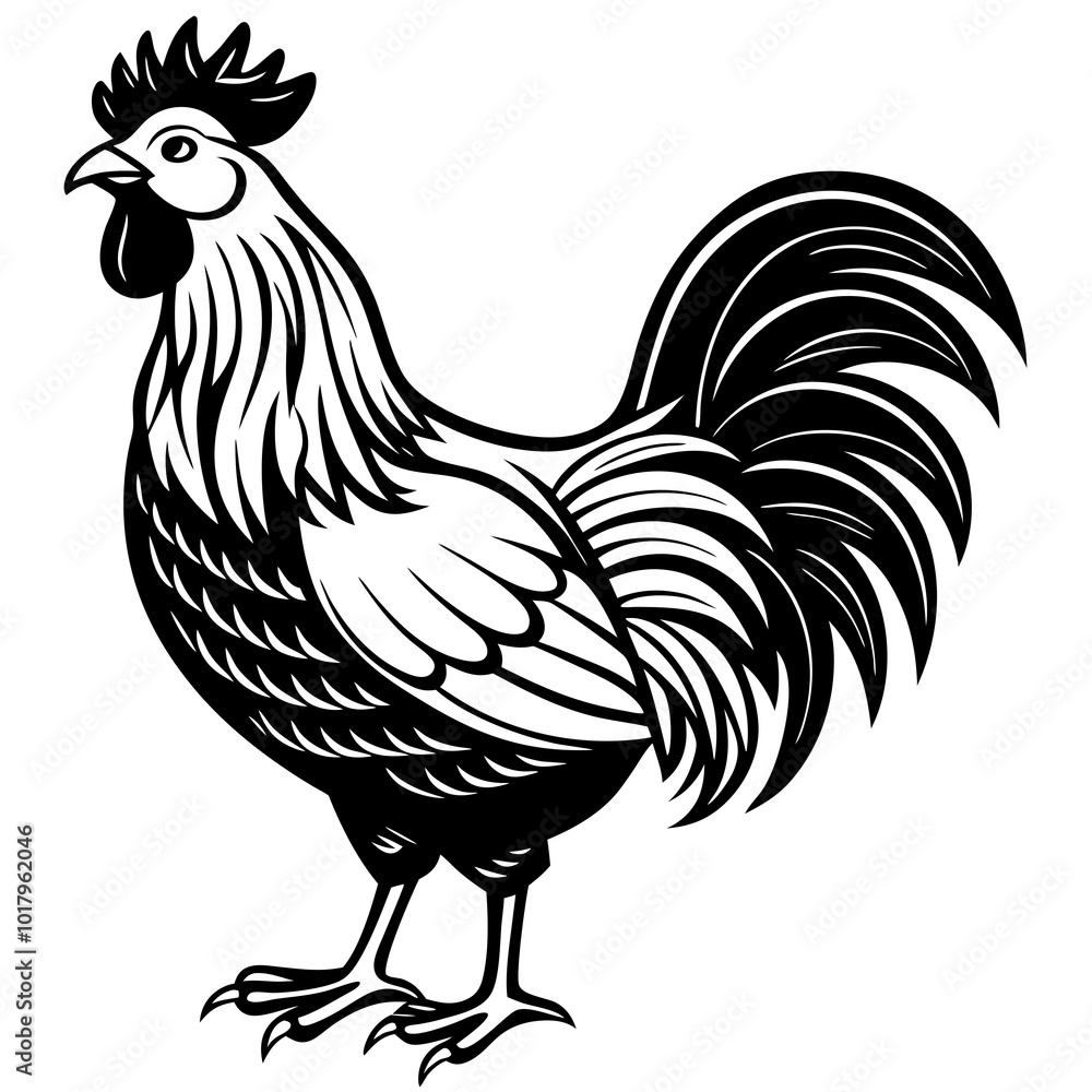 rooster isolated