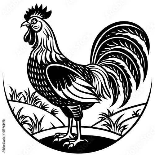 rooster isolated