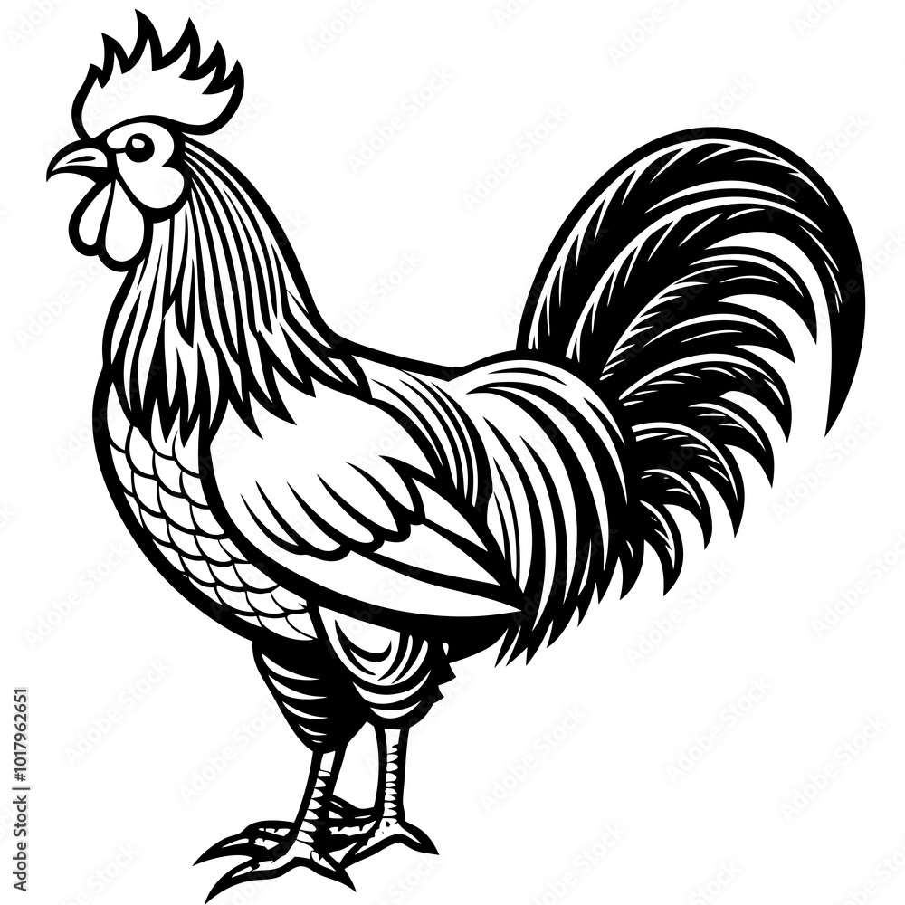 rooster isolated