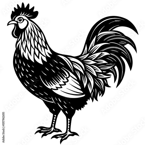 rooster isolated