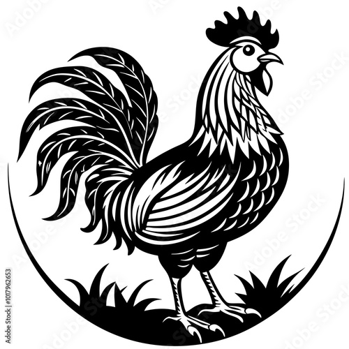 rooster isolated