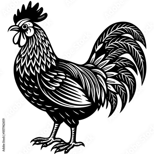 rooster isolated