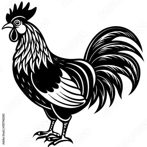 rooster isolated