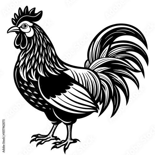 rooster isolated
