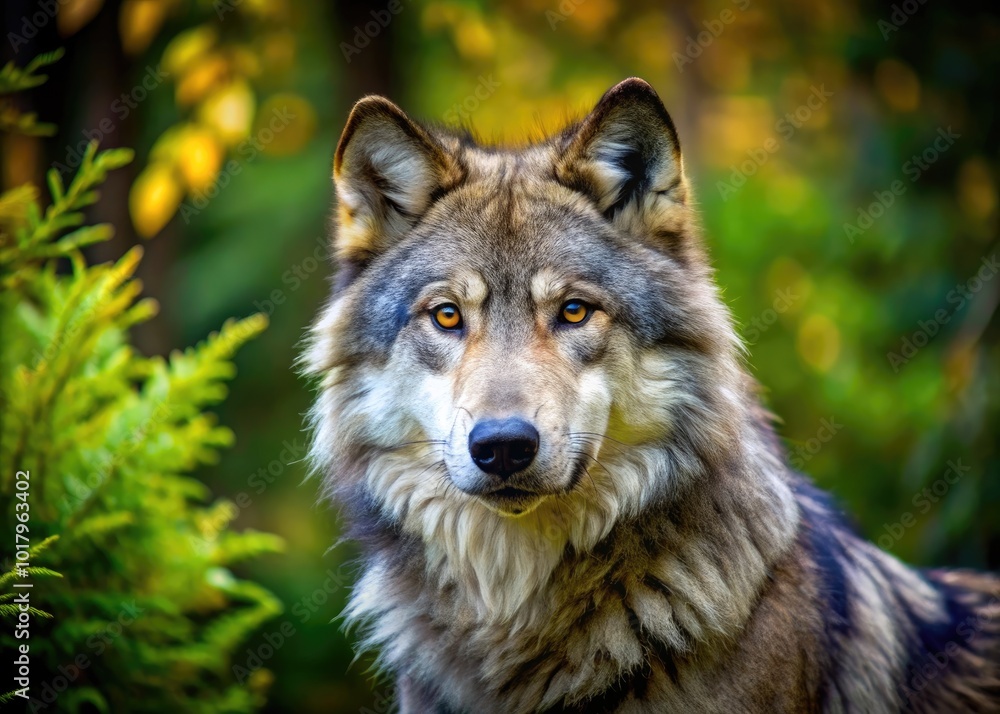 Majestic Gray Wolf in Natural Habitat Showcasing Strength and Beauty of Wildlife in the Wilderness Majestic Gray Wolf in Natural Habitat Showcasing Strength and Beauty of Wildlife in the Wilderness