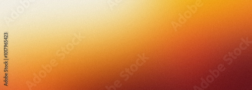 Abstract noisy gradient background in orange colors. Color palette, colorful pattern with a soft noise effect. Holographic blurred grainy gradient banner texture
