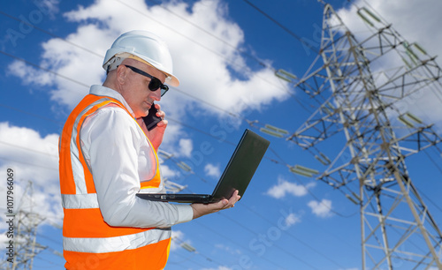 Man is energy specialist. H...