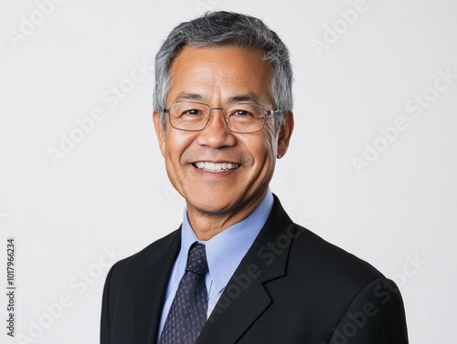 Professional Headshot of a Man with White Background photo