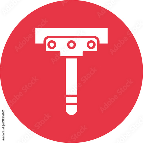 Squeegee glyph circle icon