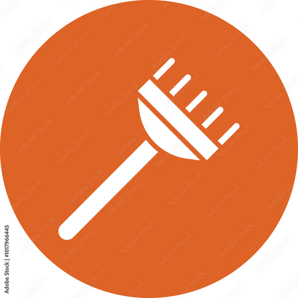 Rake glyph circle icon Rake glyph circle icon