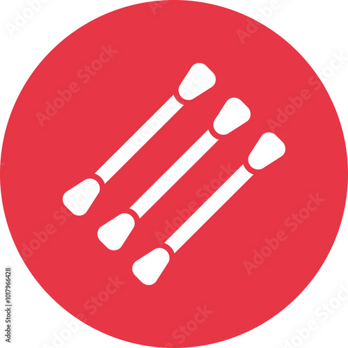 Cotton swab glyph circle icon