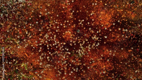 Super Slow Motion Shot Various Spices Mixture Exploding Towards Camera at 1000fps.