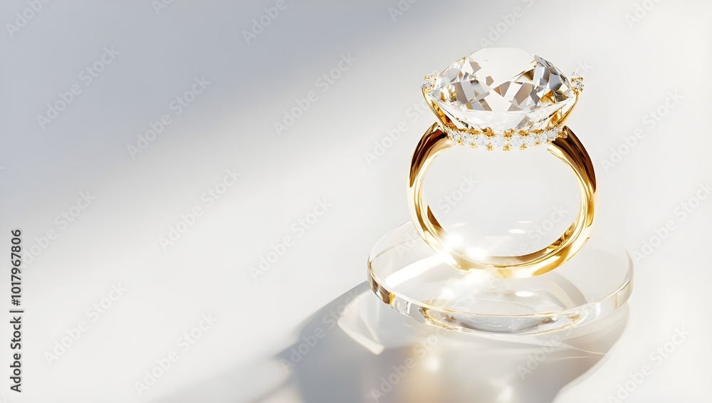 a ring on a stand
a ring on a stand