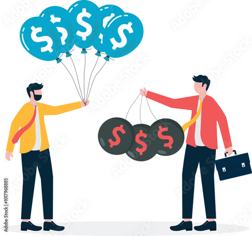 Business growth, inflation, investment bubbles, debt crises, recessions, financial bubbles,

