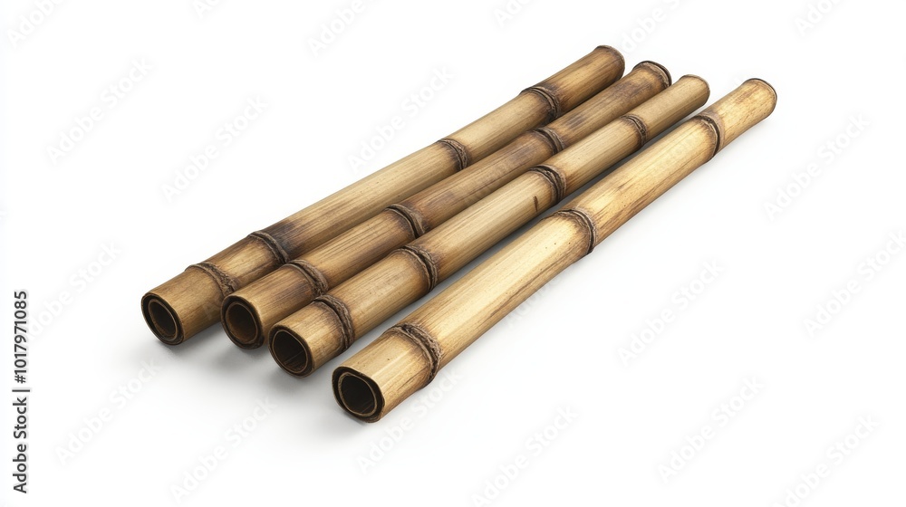 Bamboo Stakes for Gardening Displayed Against a Plain Background Bamboo Stakes for Gardening Displayed Against a Plain Background