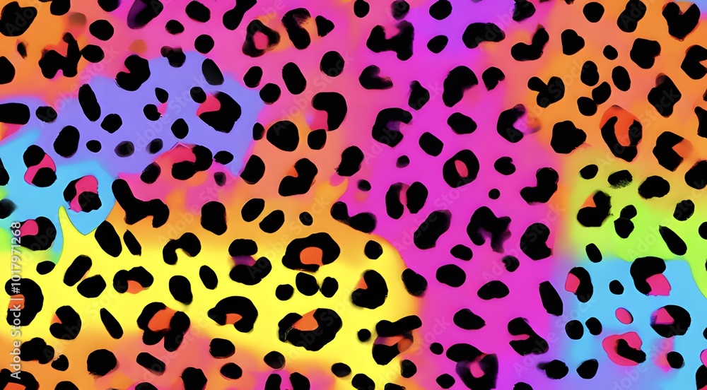 Obraz premium leopard print bright stylish design pink background