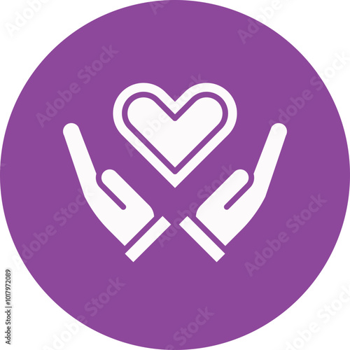 Pacifism glyph circle icon