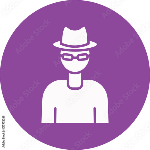 Espionage glyph circle icon