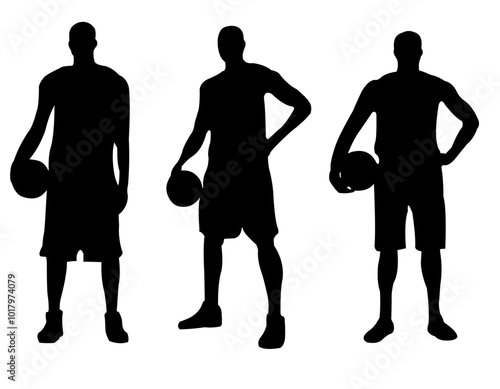 3on3 basketball player silhouette,three-on-three basketball vector