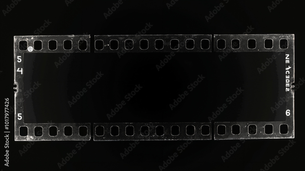 Nostalgic Film Strip: Blank 35mm Negative for Photography Enthusiasts, Retro Design Elements Nostalgic Film Strip: Blank 35mm Negative for Photography Enthusiasts, Retro Design Elements