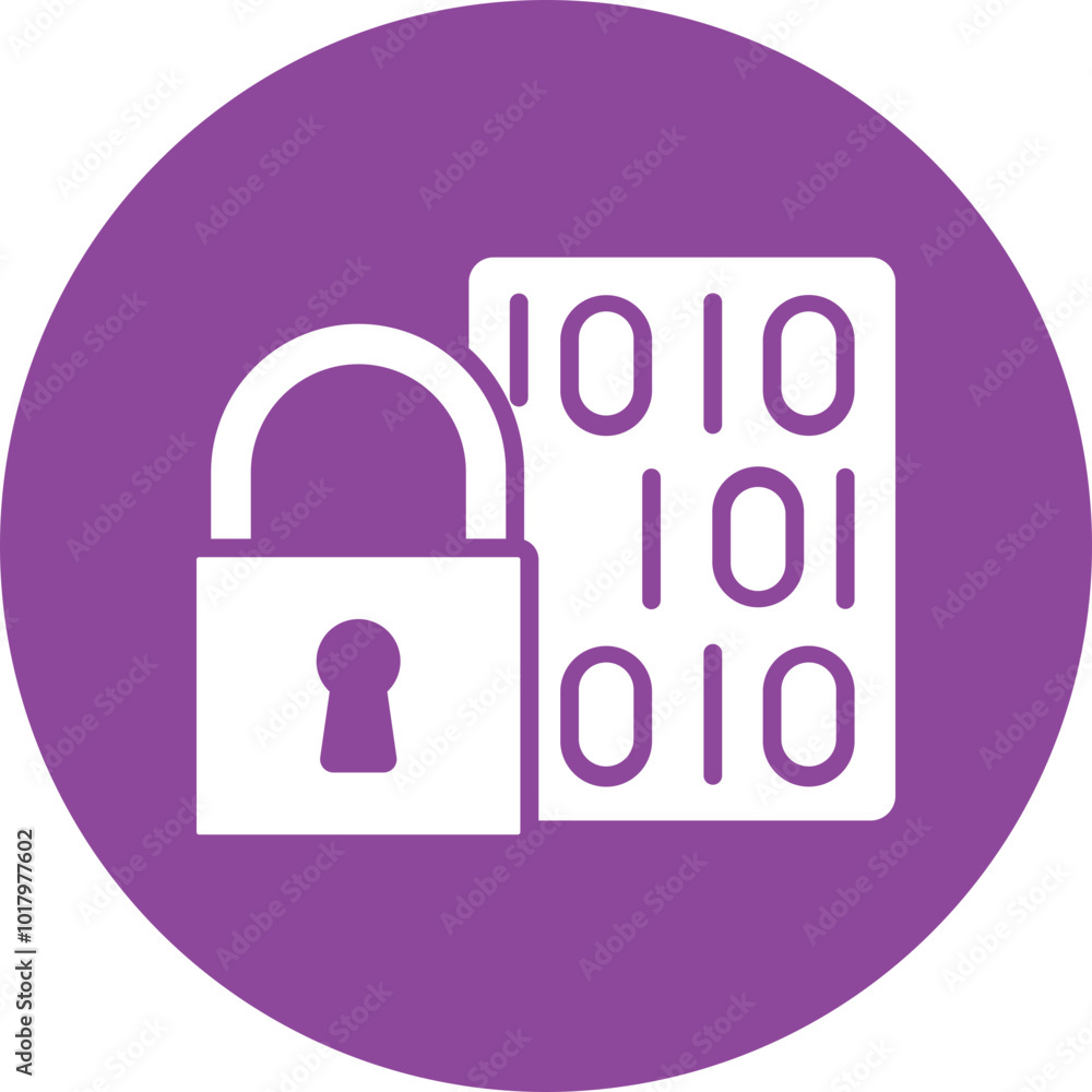 Encryption glyph circle icon Encryption glyph circle icon