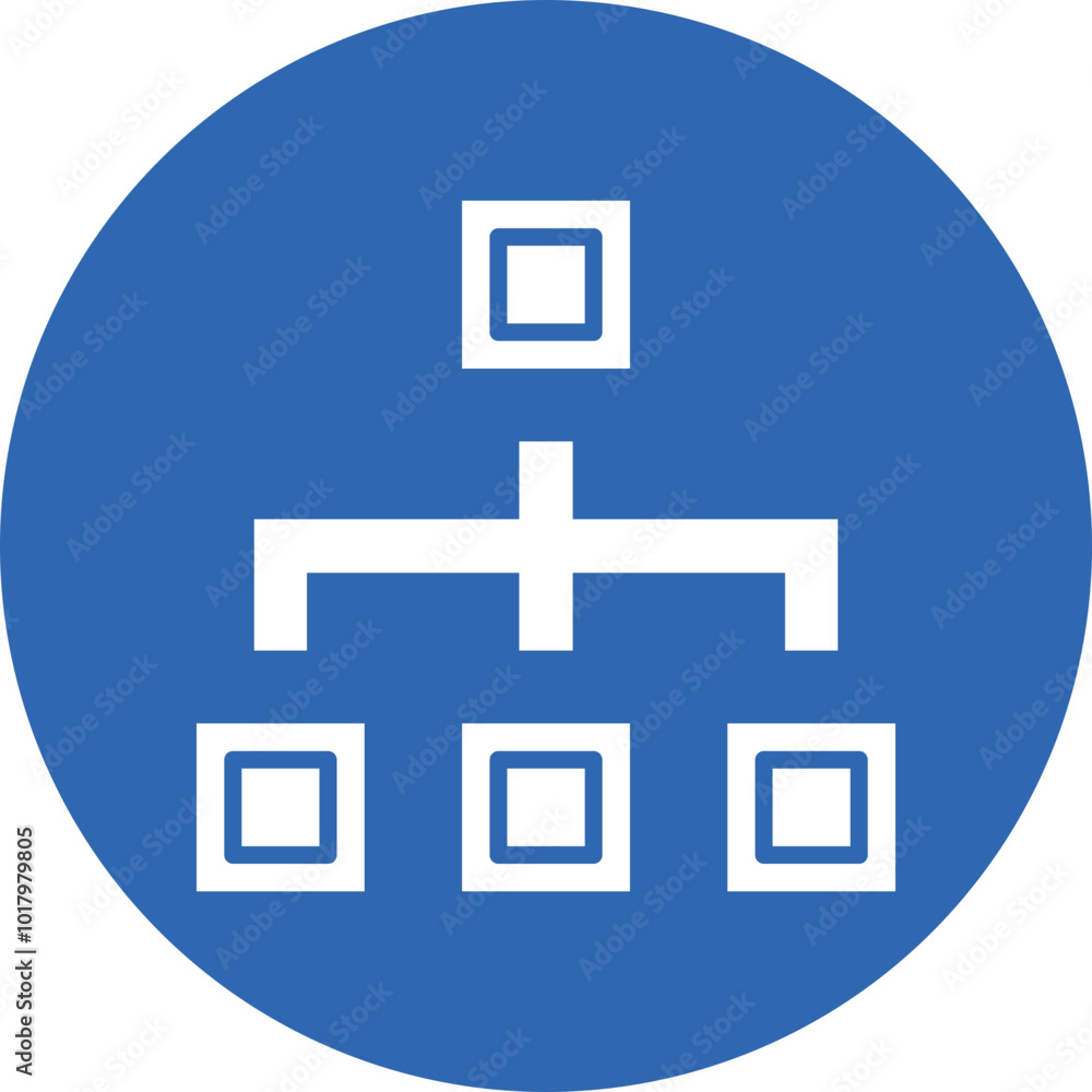 Organizational Chart glyph circle icon Organizational Chart glyph circle icon