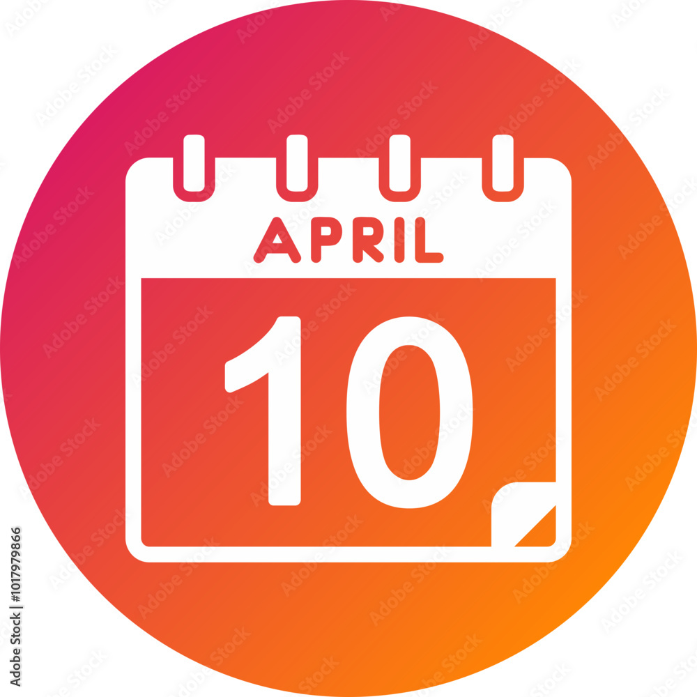 10 April Vector Icon Design 10 April Vector Icon Design