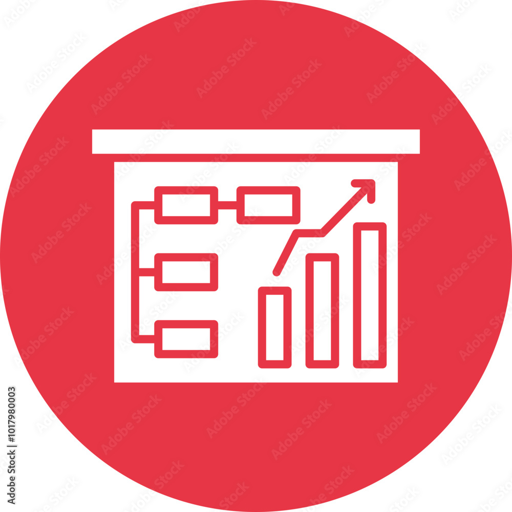 Business Plan glyph circle icon