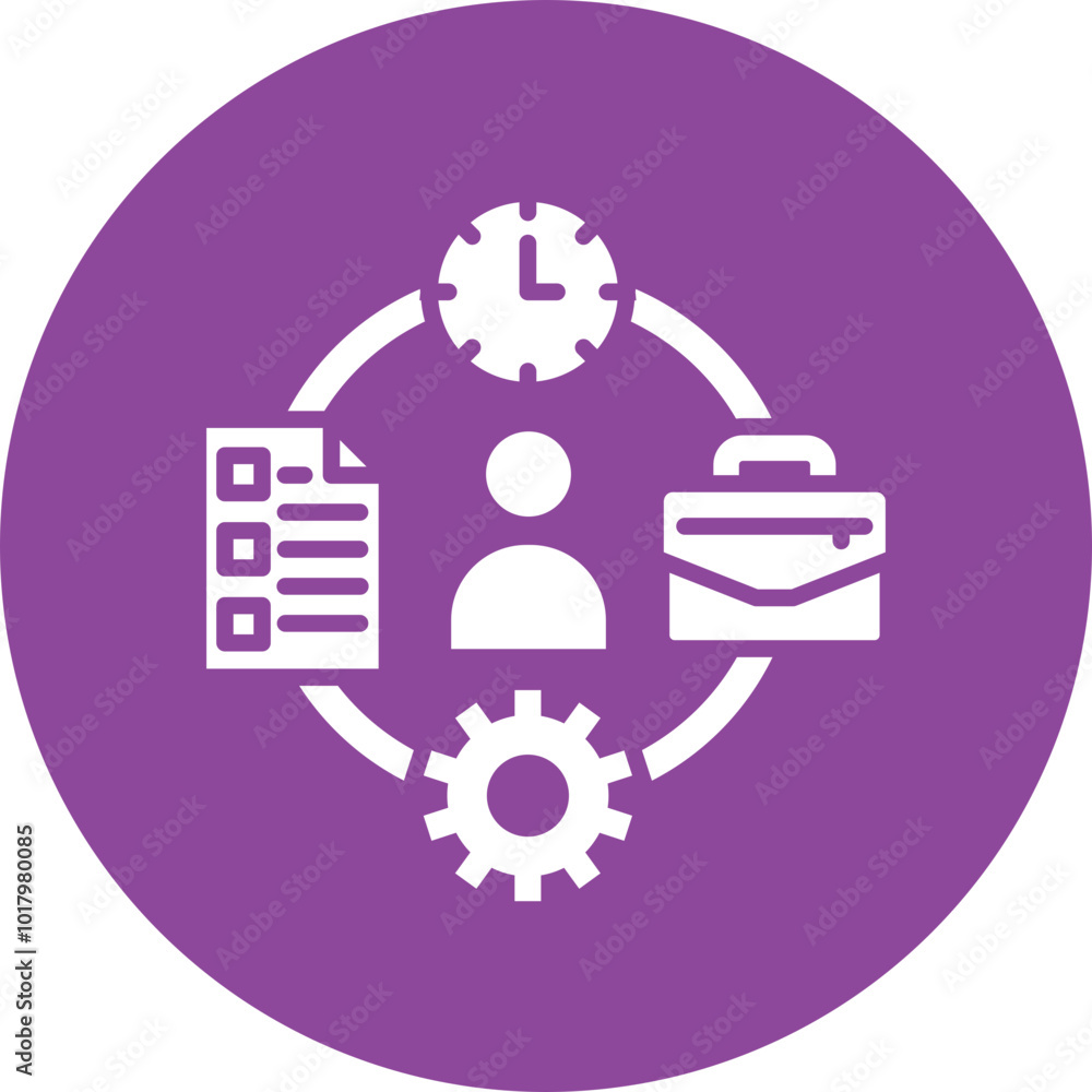 Organizational Skills glyph circle icon Organizational Skills glyph circle icon