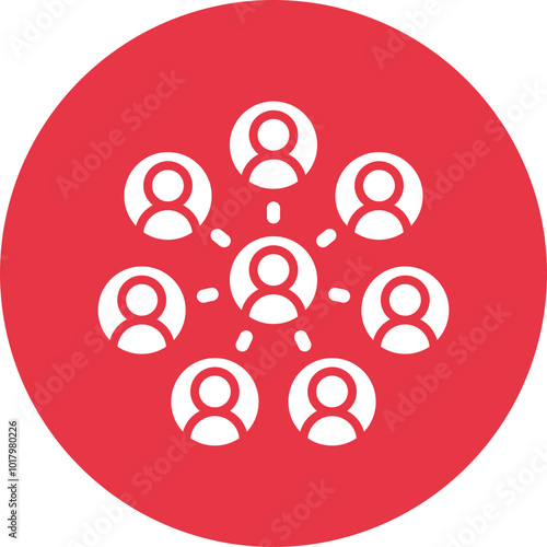 Employee Management glyph circle icon