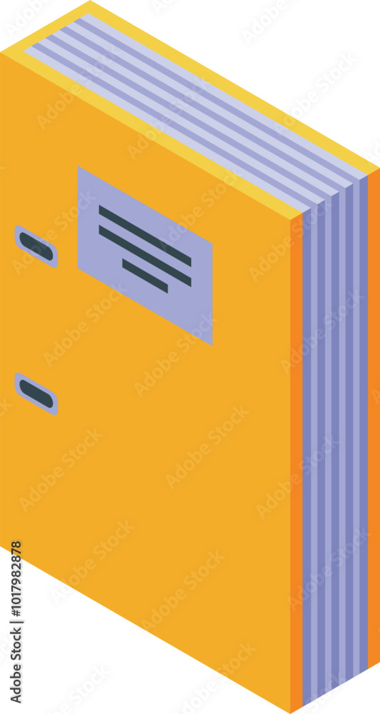 Yellow office folder standing up with papers inside is storing documents for an organized workspace Yellow office folder standing up with papers inside is storing documents for an organized workspace