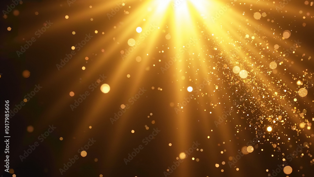 Radiant Golden Light Burst with Glittering Particles: Perfect for Luxury Branding, Festive Designs, or Celebratory Backgrounds Radiant Golden Light Burst with Glittering Particles: Perfect for Luxury Branding, Festive Designs, or Celebratory Backgrounds