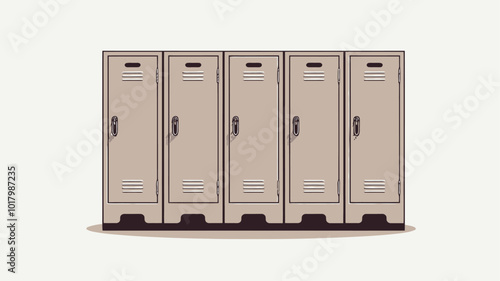 Vector locker cabinets illustration