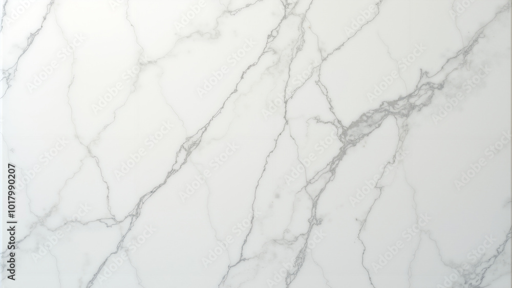 Elegant White Marble Surface with Gray Veining: Luxurious Background for Interior Design, Product Photography Elegant White Marble Surface with Gray Veining: Luxurious Background for Interior Design, Product Photography