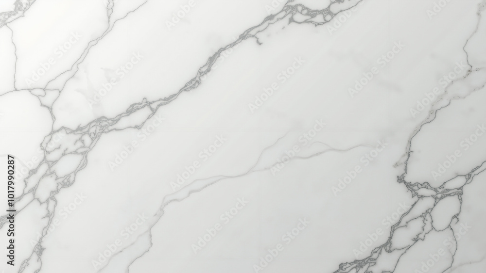 Elegant White Marble Surface with Subtle Gray Veining: Perfect for Luxury Interior Design or High-End Product Backgrounds Elegant White Marble Surface with Subtle Gray Veining: Perfect for Luxury Interior Design or High-End Product Backgrounds