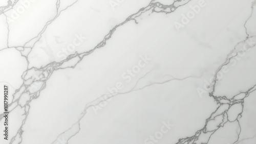 Elegant White Marble Surface with Subtle Gray Veining: Perfect for Luxury Interior Design or High-End Product Backgrounds