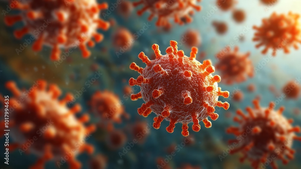 Dirty surfaces with thriving bacterial colonies, zoomed-in view, 3D illustration Dirty surfaces with thriving bacterial colonies, zoomed-in view, 3D illustration