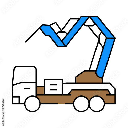 ditch digger civil engineer line icon vector. ditch digger civil engineer sign. isolated symbol illustration