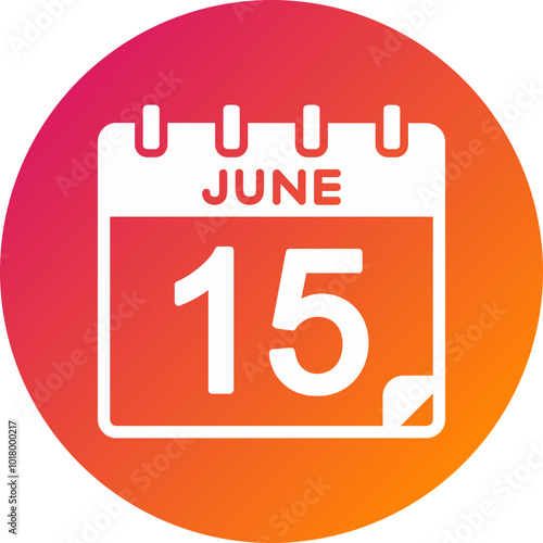 15 June Vector Icon Design