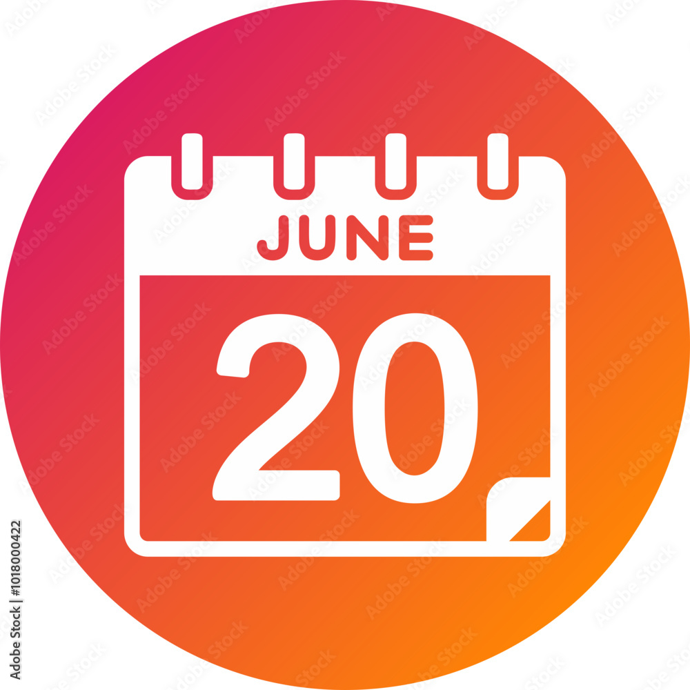 20 June Vector Icon Design 20 June Vector Icon Design