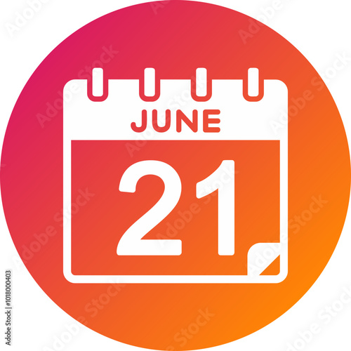 21 June Vector Icon Design