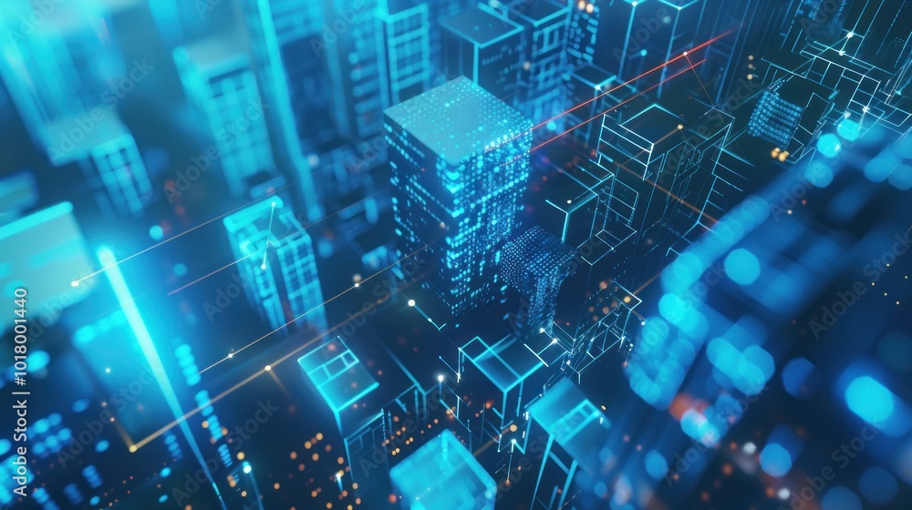 Digital Cityscape: A Futuristic View Digital Cityscape: A Futuristic View