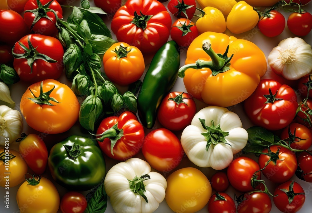 colorful vibrant ingredients beautifully arranged white surface displaying freshness culinary inspiration, appetizing, artistry, cuisine, decor, delicious colorful vibrant ingredients beautifully arranged white surface displaying freshness culinary inspiration, appetizing, artistry, cuisine, decor, delicious