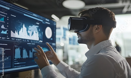 Futuristic Business Collaboration: AI-Driven Strategies, Augmented Reality Insights, Virtual Reality Simulations, and Holographic Financial Data for Smart Office Innovation