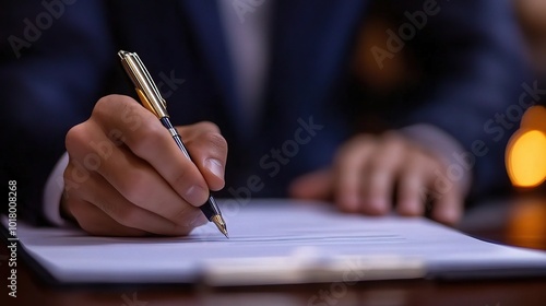 Professional Hand Writing on Blank Paper