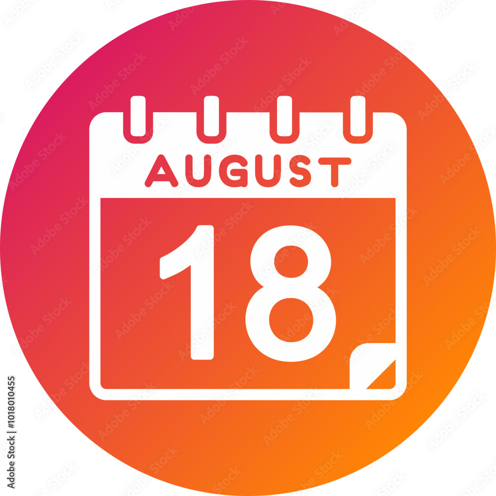 18 August Vector Icon Design 18 August Vector Icon Design