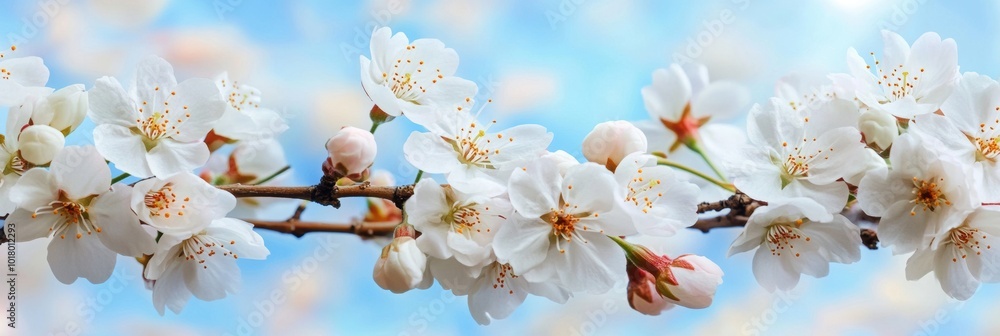 Cherry Blossom Serenity, delicate pink petals unfurling against a vibrant azure sky, capturing the essence of springtime beauty. Cherry Blossom Serenity, delicate pink petals unfurling against a vibrant azure sky, capturing the essence of springtime beauty.